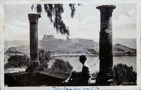 Vue sur l'ile de Tabarka -  datée de 1938 - Carte postale ancienne Tunisie