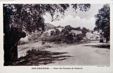 Le poste des douanes de Babouch près de Aïn Draham en Kroumirie - Carte postale ancienne Tunisie