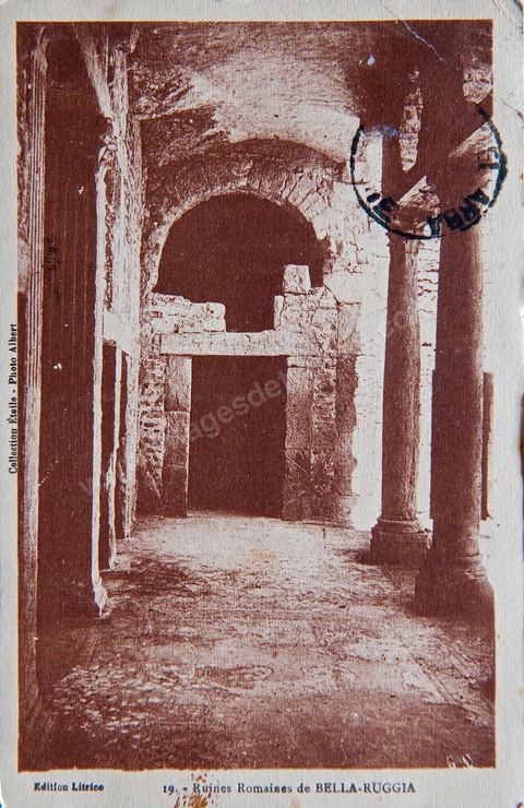 Sous sol d'une villa romaine sur le site archéologique romain de Bulla Regia 1929 - Carte postale ancienne Tunisie