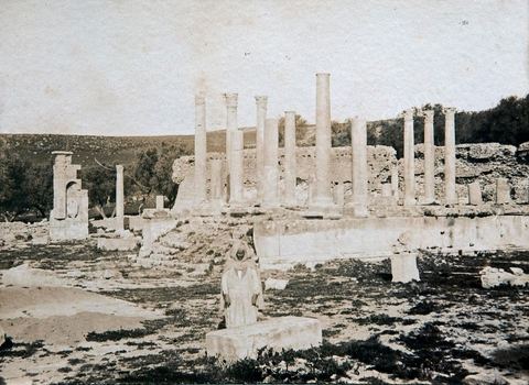 Le temple de Caelestis à Dougga - Tirage photo original - Photo prise le 1er avril 1905