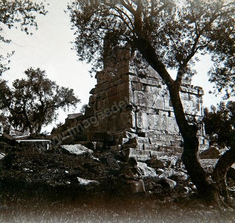 Mausolee libyco-punique de Dougga - Tirage photo original - photo prise en 1905