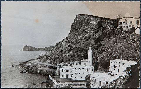 Vue générale sur Station thermale de Korbous - Carte postale ancienne Tunisie