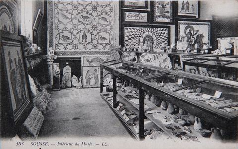 Sousse - Intérieur du Musée - Carte postale ancienne Tunisie