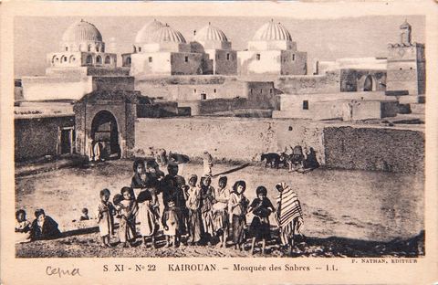 Mosquée des Sabres à Kairouan 1923 - Carte postale ancienne Tunisie