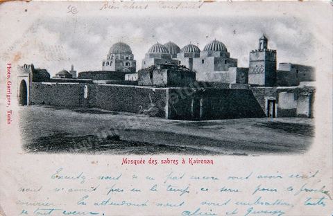 Mosquée des Sabres à Kairouan 1901 - Carte postale ancienne Tunisie