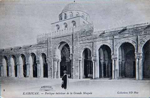 La Grande mosquée de Kairouan - Carte postale ancienne Tunisie