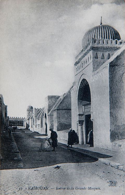 Vue générale de la Grande mosquée de Kairouan 1913- Carte postale ancienne Tunisie
