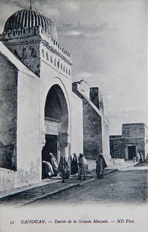Vue générale de la Grande mosquée de Kairouan - Carte postale ancienne Tunisie