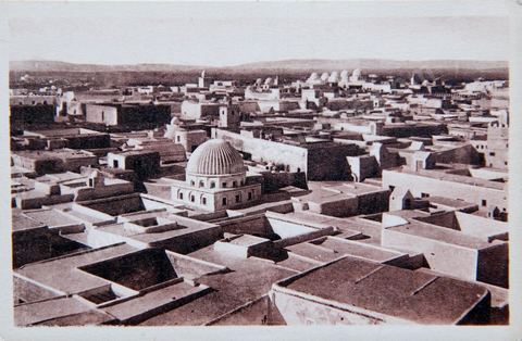 Panorama sur la medina de Kairouan - Carte postale ancienne Tunisie
