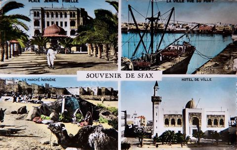 Sfax 1955 - Carte postale ancienne Tunisie