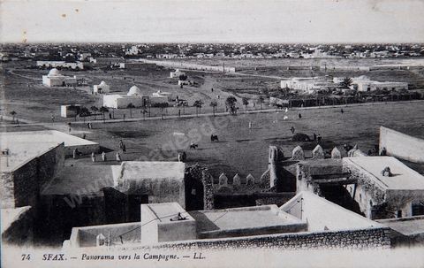 Sfax - Panorama vers la campagne 1918 - Carte postale ancienne Tunisie