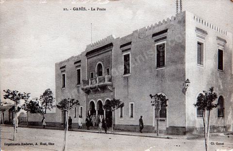 La Poste de Gabès - 1915 - Carte postale ancienne Tunisie