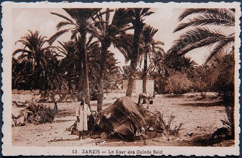 Le ksar des Ouleds Said à Zarzis - Carte postale ancienne Tunisie