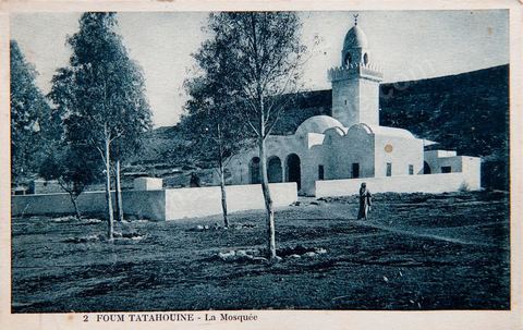 La mosquée de Tataouine - datée de 1926 - Carte postale ancienne Tunisie