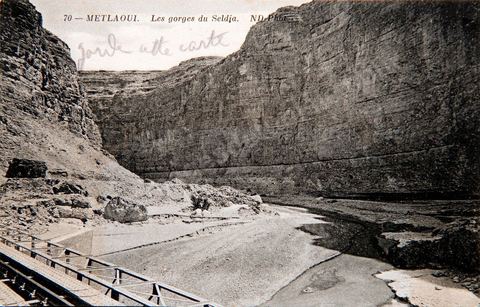 Les Gorges de Selja près de Metlaoui - Carte postale ancienne Tunisie