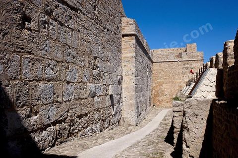 Forteresse byzantine surplombant la ville côtière de Kelibia au Cap Bon