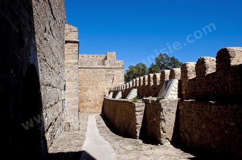 Forteresse byzantine surplombant la ville côtière de Kelibia au Cap Bon