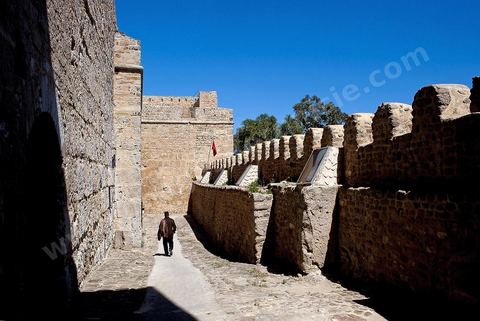 Forteresse byzantine surplombant la ville côtière de Kelibia au Cap Bon
