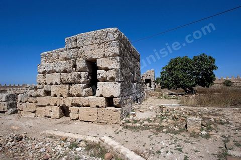 Forteresse byzantine surplombant la ville côtière de Kelibia au Cap Bon