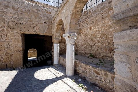 Forteresse byzantine surplombant la ville côtière de Kelibia au Cap Bon