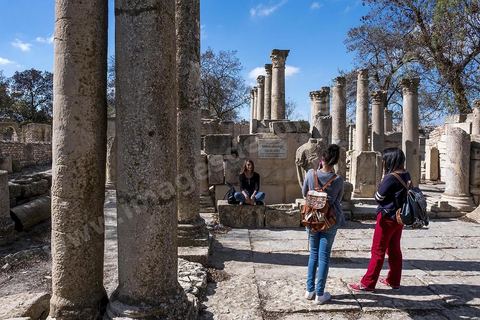 La Schola des Juvenes sur le site archéologique de Makthar, vestige de l'antique Mactaris, au centre-ouest de la Tunisie, est situé à Makthar, ville sur la bordure nord de la dorsale tunisienne.Le site est l'un des plus étendus du pays, et une grande partie n'a pas encore fait l'objet de recherches archéologiques. Outre les nombreux vestiges qu'il abrite au sein d'un parc archéologique comme le forum, les thermes, la schola des Juvenes, ... un petit musée présente diverses pièces archéologiques trouvées sur le site.