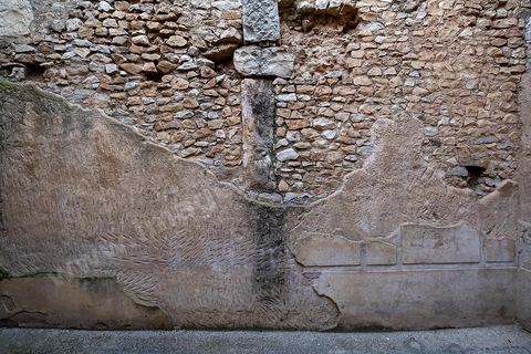 Sous-sol de la Maison d'Amphitrite dans le quartier d'habitations sur le site archéologique romain de Bulla Régia, dans le nord ouest de la Tunisie.