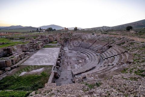 Théâtre sur le site archéologique romain de Bulla Régia, dans le nord ouest de la Tunisie.