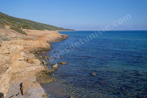la plage de Sidi el Mekki célèbre pour sa situation entre la colline et son très beau sable blanc. la plage longe le cap du même nom. 