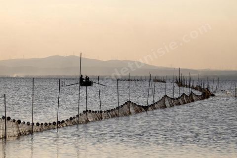 Le lac est un lieud e pêche très important à al sortie de Ghar el Melh en direction de la mer.