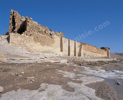 Vue exterieure de la citadelle de Haidra