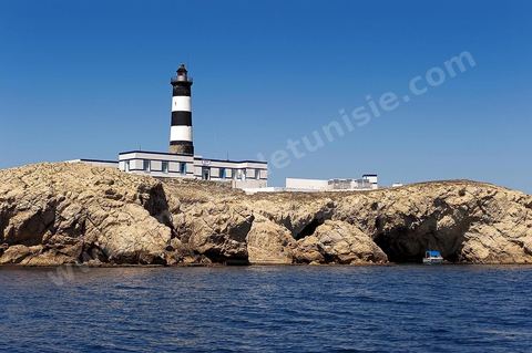 La grande et la petite Cani, deux îlots assez plats, sont situées à cinq milles au nord du Cap Zebib et de Bizerte. La Grande ile est surmontée d'un très beau phare de 18 mètres de haut construit vers 1860 et sera le deuxième phare de Tunisie après celui de Sidi Bou Saïd. Aujourd'hui c'est un haut lieu d'excursion pour les plaisanciers et les plongeurs qui viennent découvrir un relief et une nature sous-marines eriches et à faible profondeur ainsi que les petites grottes que constituent l'île.