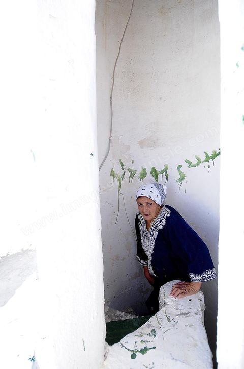 Escalier menant en haut du minaret de la mosquée  Sidi Bou Makhlouf sur le haut de la colline du Kef