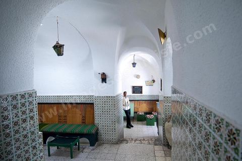 Intérieur du café sur la place près de la mosuqée Sidi Bou Makhlouf au Kef