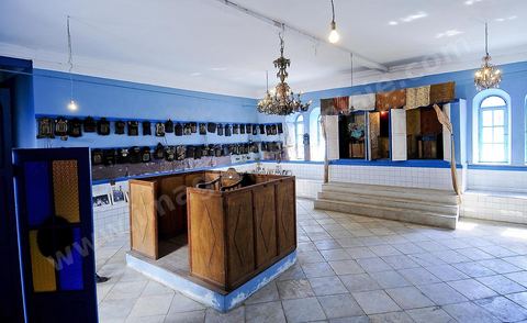 Vue générale de l'intérieur de la synagogue du Kef. La synagogue est située dans l'ancien quartier juif du Kef qui comptait l'une des plus importante communauté juive de Tunisie.