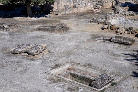 Maison de la cascade dans le quartier d'habitations romaines. Utique est un site archéologique localisé à l'emplacement d'une ancienne cité portuaire fondée par les Phéniciens dans l'Antiquité. Il est situé au nord de l'actuelle Tunisie, à une trentaine de kilomètres au nord-ouest de Carthage. La ville aurait été fondée en 1101 avt JC en tant que comptoir commercial phénicien. Elle est réputée comme l'une des plus anciennes villes de la Méditerranée occidentale.