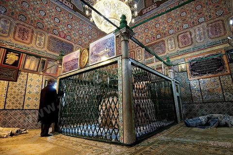 Tombeau de Abou Zama el-Balaoui, compagnon du prophète, dans la Zaouia de Sidi Sahab ou mosquée du Barbier à Kairouan