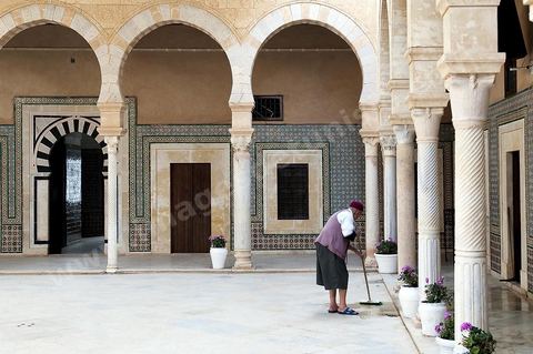 Patio de la mosquée de la zaouia Sidi Sahab ou mosquée du barbier à Kairouan