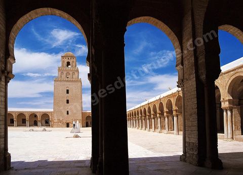 Cour intérieure de la Grande Mosquée de Kairouan