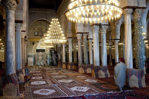 la salle des prières de la Grande Mosquée de Kairouan