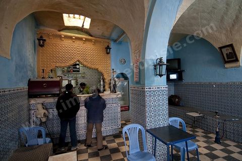 Café traditionnel dasn la medina de Kairouan