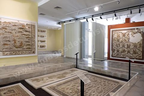 Salle des mosaiques marines au musée archéologique de Sousse dans la Kasbah située en haut de la medina de Sousse