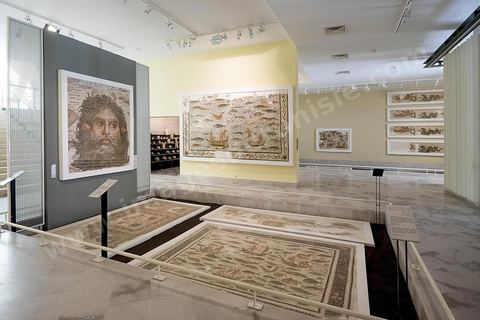 Salles des mosaiques du musée archéologique de Sousse dans la Kasbah située en haut de la medina de Sousse