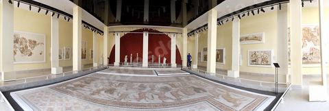 Salles des mosaiques du musée archéologique de Sousse dans la Kasbah située en haut de la medina de Sousse