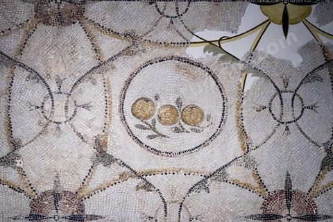 Nature morte ou xénia, mosaique - musée archéologique de Sousse dans la Kasbah située en haut de la medina de Sousse