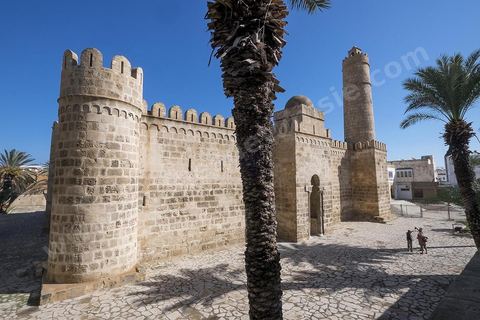 Vue exétrieure du Ribat de Sousse dans la medina. Sousse ou la perle du Sahel. 