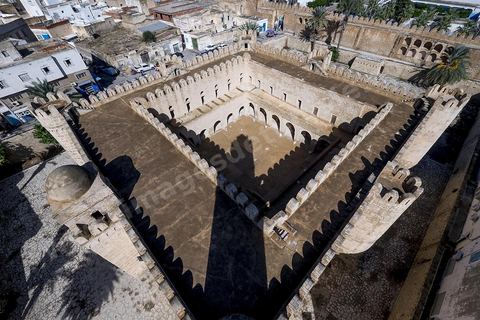Vue de la cour intérieure du ribat de Sousse ou la perle du Sahel. 