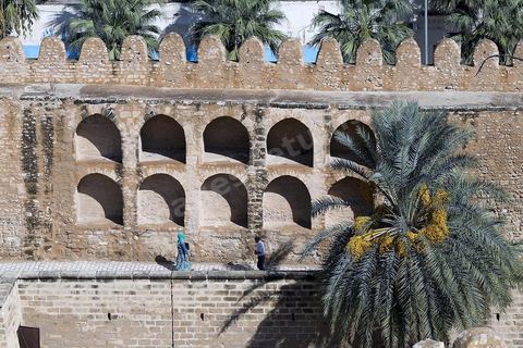 Vue sur Ribat et remparts de la medina de Sousse ou la perle du Sahel. 