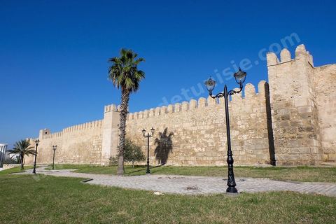 Les remparts de Sousse sur la partie haute de la medina. Sousse ou la perle du Sahel. 