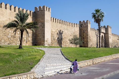 Les remparts de Sousse sur la partie haute de la medina. Sousse ou la perle du Sahel. 