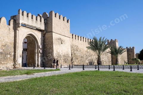 Les remparts de Sousse sur la partie haute de la medina. Sousse ou la perle du Sahel. 